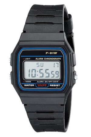 CLOUDWOOD Digital Vintage Square Black Dial Unisex Wrist Watch for Men & Women -W71