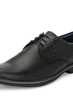 Centrino Men Formal Shoes | Elegant Lace Up Derby for Business & Casual Wear | Premium Craftsmanship for a Stylish & Sophisticated Look | Cushioned Insole for All-Day Comfort & Support (1405)