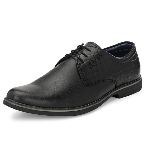 Centrino Men Formal Shoes | Elegant Lace Up Derby for Business & Casual Wear | Premium Craftsmanship for a Stylish & Sophisticated Look | Cushioned Insole for All-Day Comfort & Support (1405)