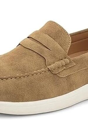 FENTACIA Suede Loafers for Men | Casual Loafer Shoes | Cushioned Penny Loafers